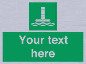 Custom sign safe condition Evacuation chute 